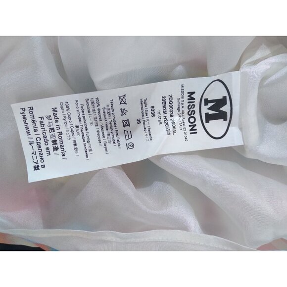 Missoni Sleeveless Shift Dress Size EU38 US XS Multicolored Zigzag Print - Picture 10 of 12